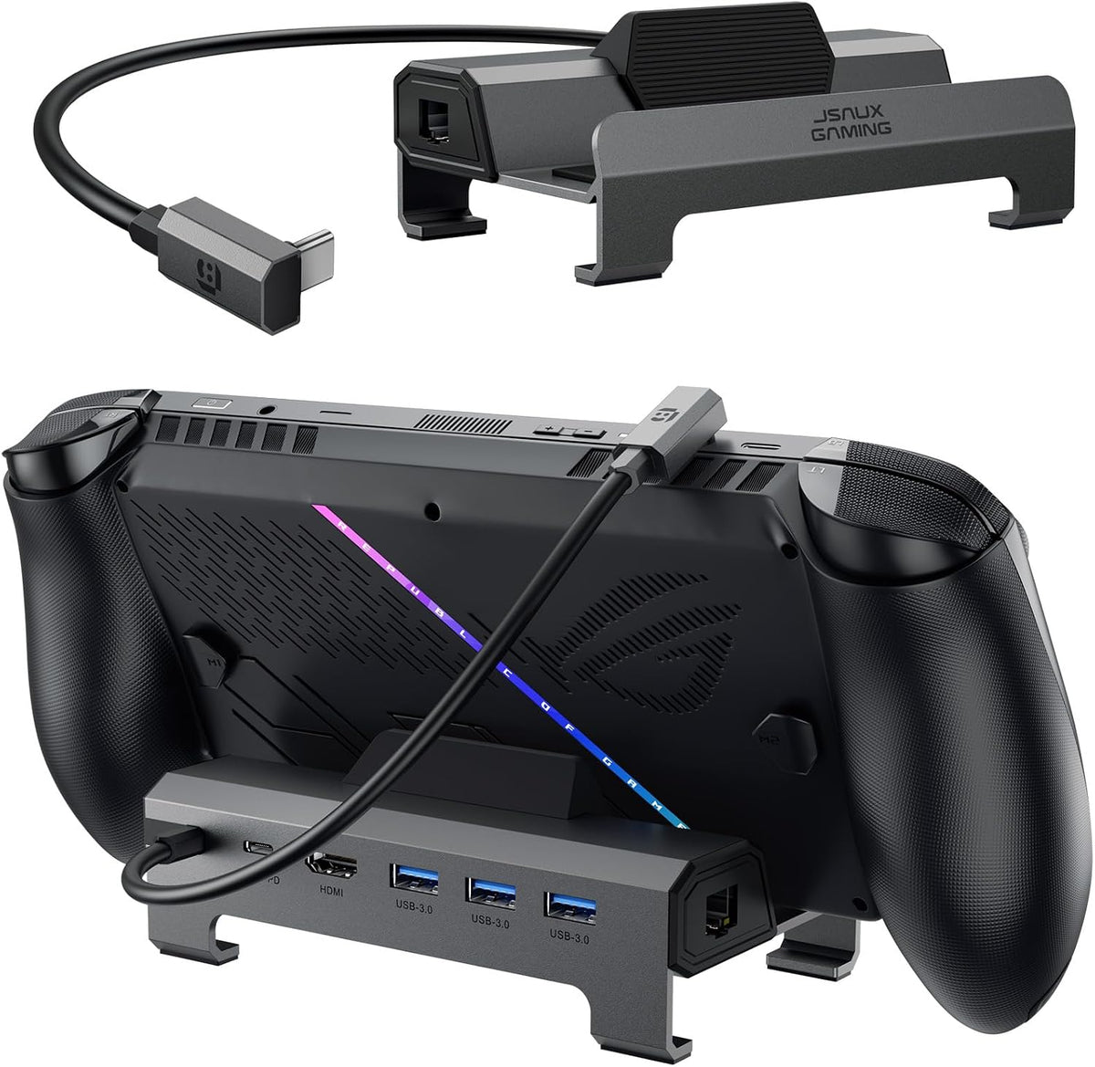 JSAUX Estación de acoplamiento 6 en 1 para ROG Xbox Ally X/Steam Deck