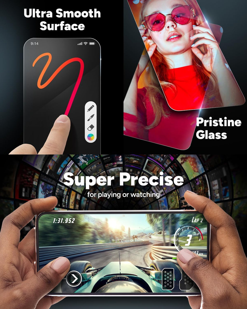 ZAGG Glass+ Protector de pantalla para iPhone 15 Pro Max