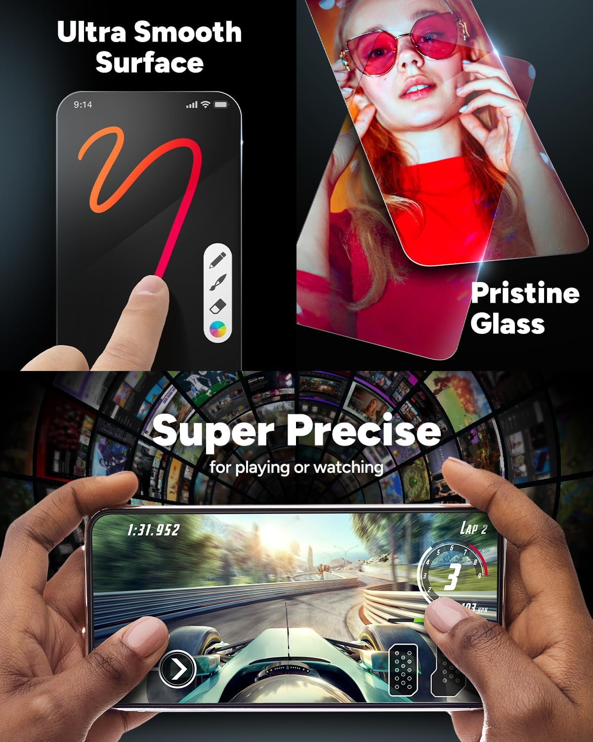 ZAGG Glass Elite - Protector de pantalla para Samsung Galaxy S23 FE