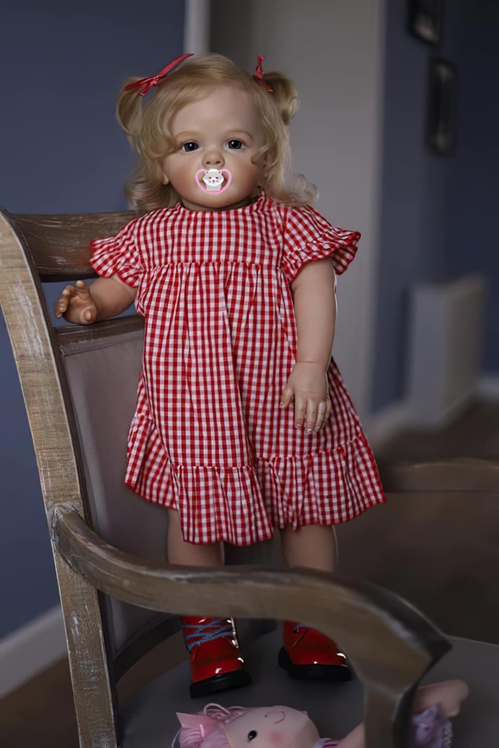 TERABITHIA 60 cm 24 Pulgadas Muñeca Reborn de Bebé Cara Dulce