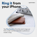 Apple MFi - Soporte para pasaporte rastreable para viajes (solo iOS) funciona con Apple Find My, funda recargable para pasaporte Air de 3 años de duración de la batería, cartera de viaje