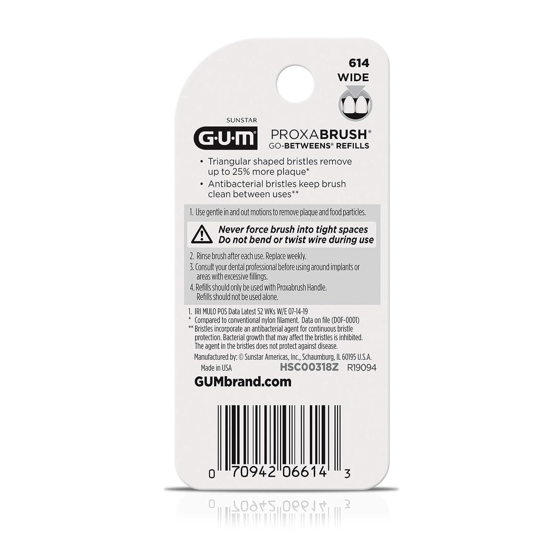 GUM Proxabrush Go-Betweens - Recambios anchos - Compatible con mang...