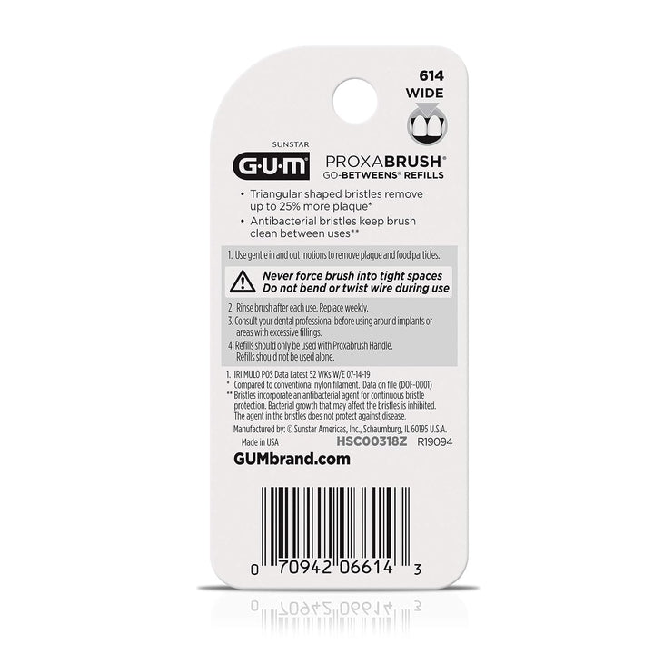 GUM Proxabrush Go-Betweens - Recambios anchos - Compatible con mang...