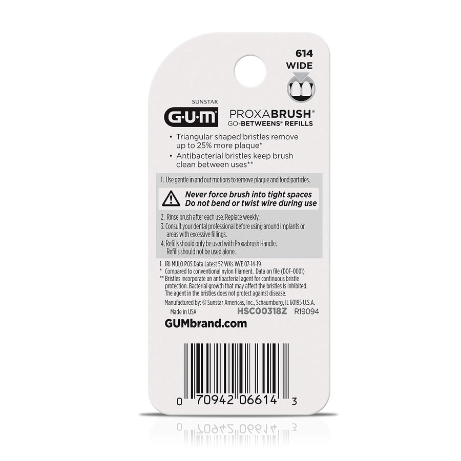 GUM Proxabrush Go-Betweens - Recambios anchos - Compatible con mang...