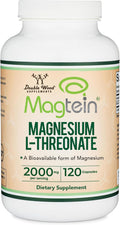 Cápsulas de magnesio L threonate, suplemento de alta absorción, forma biodisponible, 120 unidades