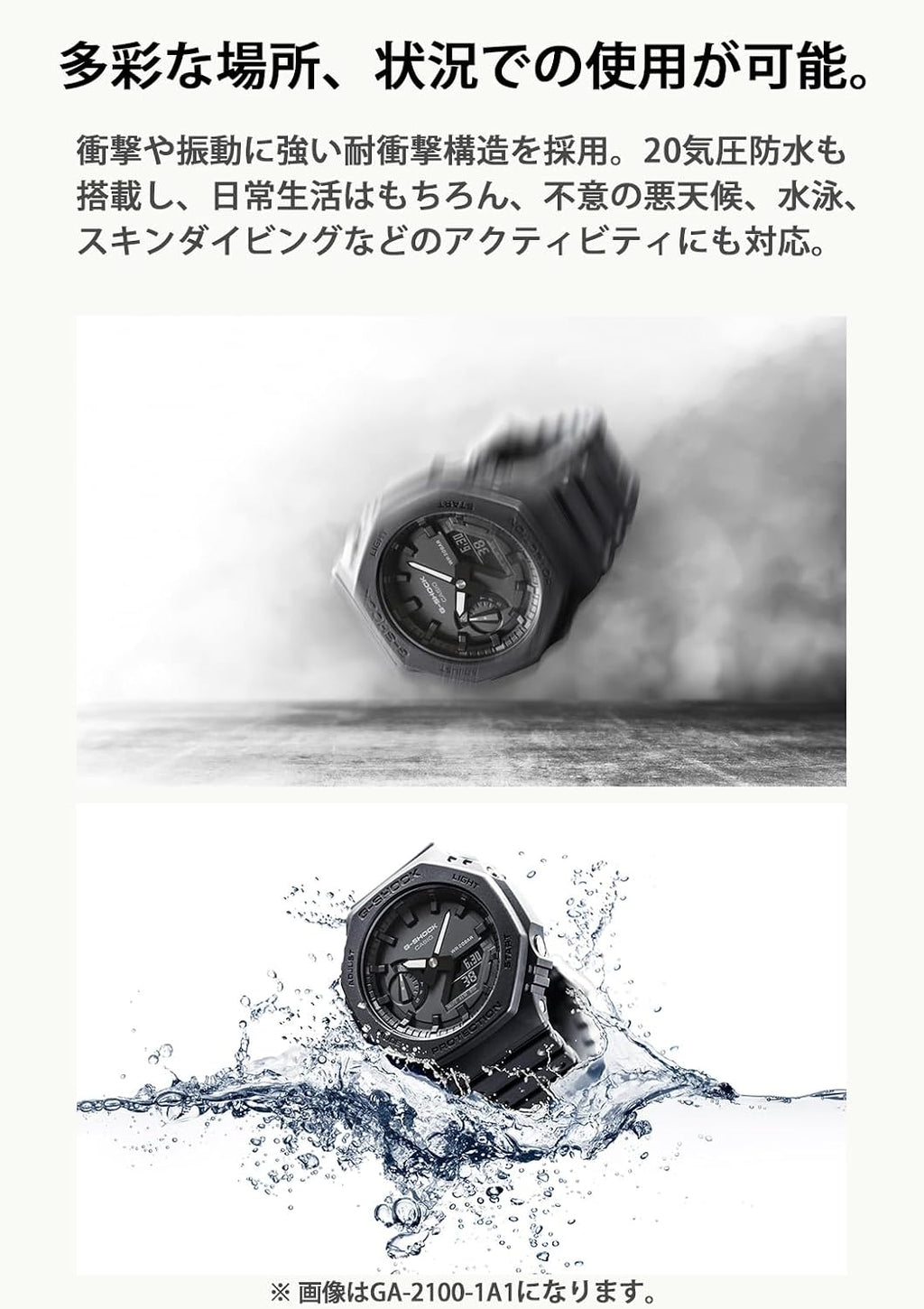 G-Shock - Reloj Casio, con protección de núcleo de carbono (Ga-2100-4ajf) para hombre, importado de Japón