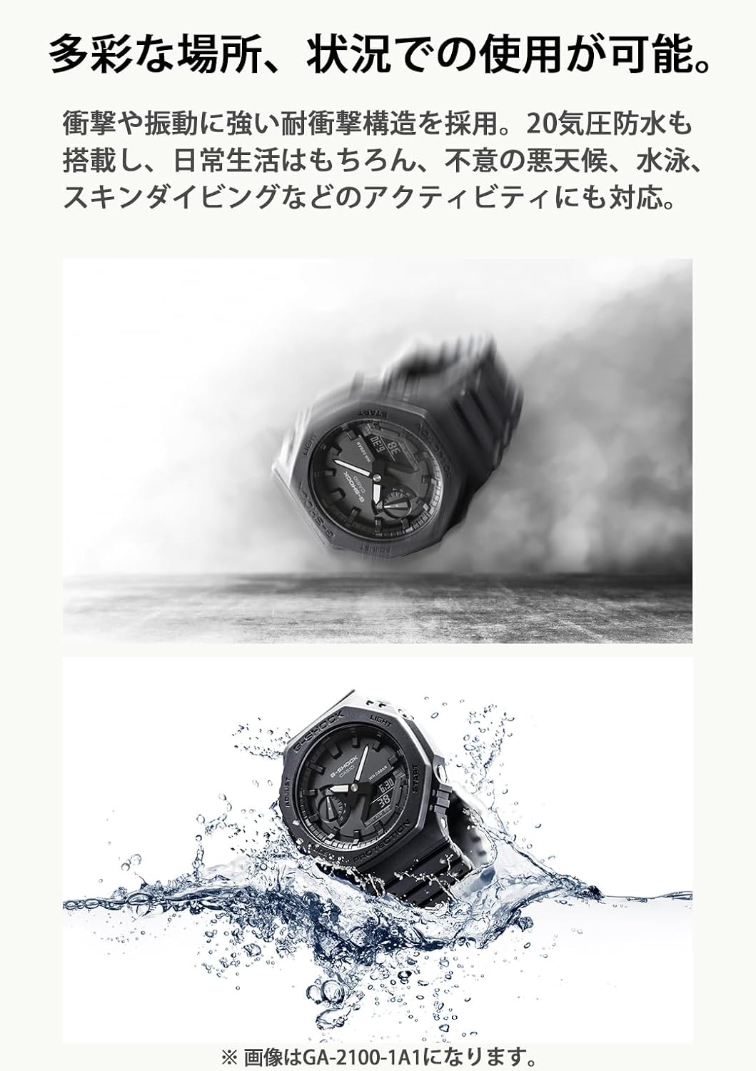 G-Shock - Reloj Casio, con protección de núcleo de carbono (Ga-2100-4ajf) para hombre, importado de Japón