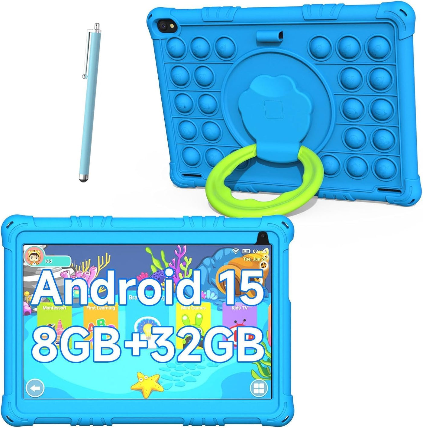 Tablet Android 15 para niños, tableta de 10 pulgadas para niños, 8...