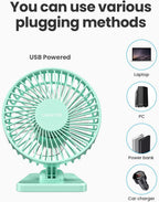 Gaiatop - Ventilador de escritorio USB, pequeño pero potente, perso...