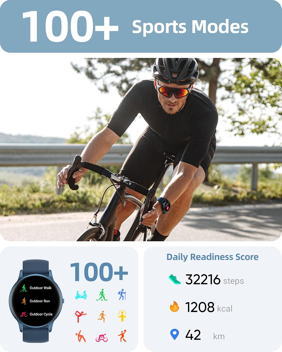 Parsonver Reloj inteligente para hombres y mujeres (respuesta/hacer