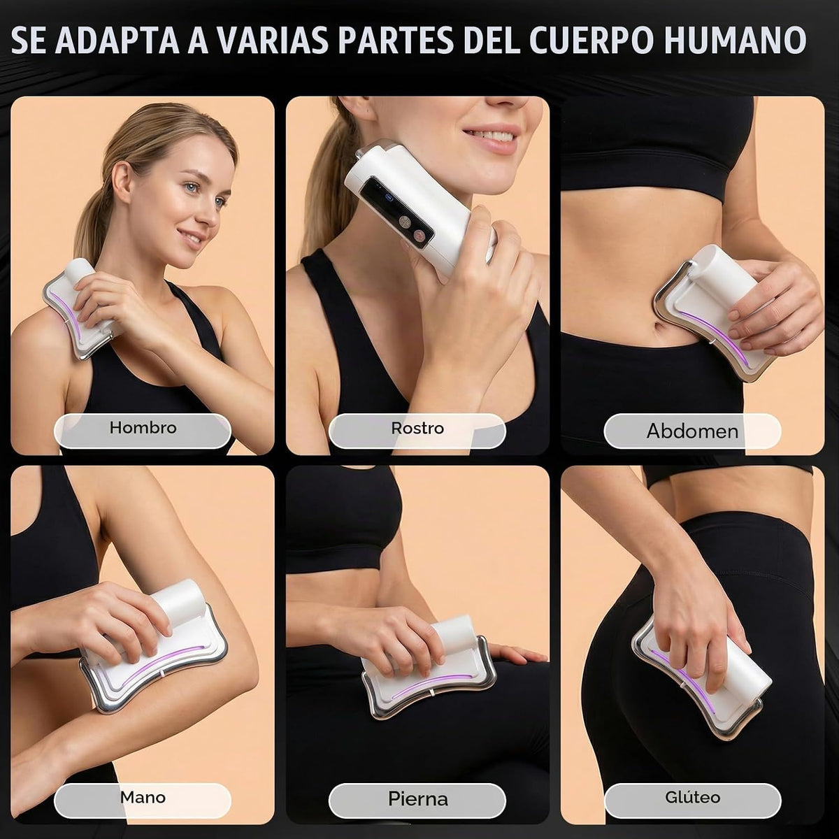 Herramienta raspadora muscular eléctrica Upgrad 2026 para cuerpo completo, masaje, calefacción, relajación y cuidado de la piel, 4 modos, 3 niveles, multifuncional, herramienta Gua Sha
