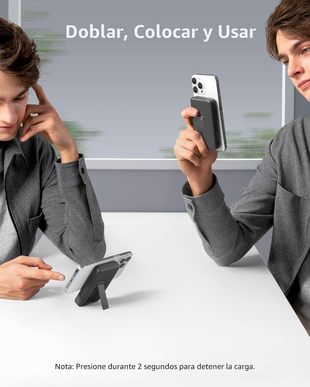 Anker Batería magnética 633, cargador portátil inalámbrico plegable...