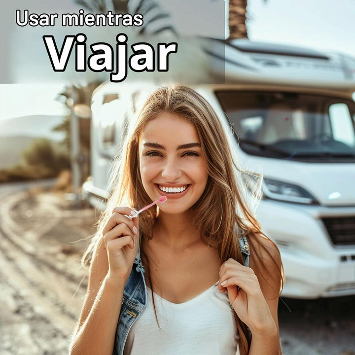 Paquete de 20 cepillos de dientes desechables con púa de pasta de d...