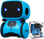 Contixo R1 - Robot de juguete para niños, robots inteligentes interactivos azules con control de voz, hablar, bailar, aprendizaje, sensor táctil, juguete portátil educativo compacto para niños y niñas de 3 a 8 años, regalos de cumpleaños