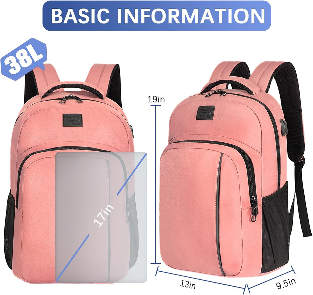 LARIPOP Mochila extra grande, mochila para laptop de negocios de 17...