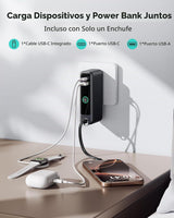 INIU Cargador portátil 3 en 1, pequeño banco de energía de carga rá...