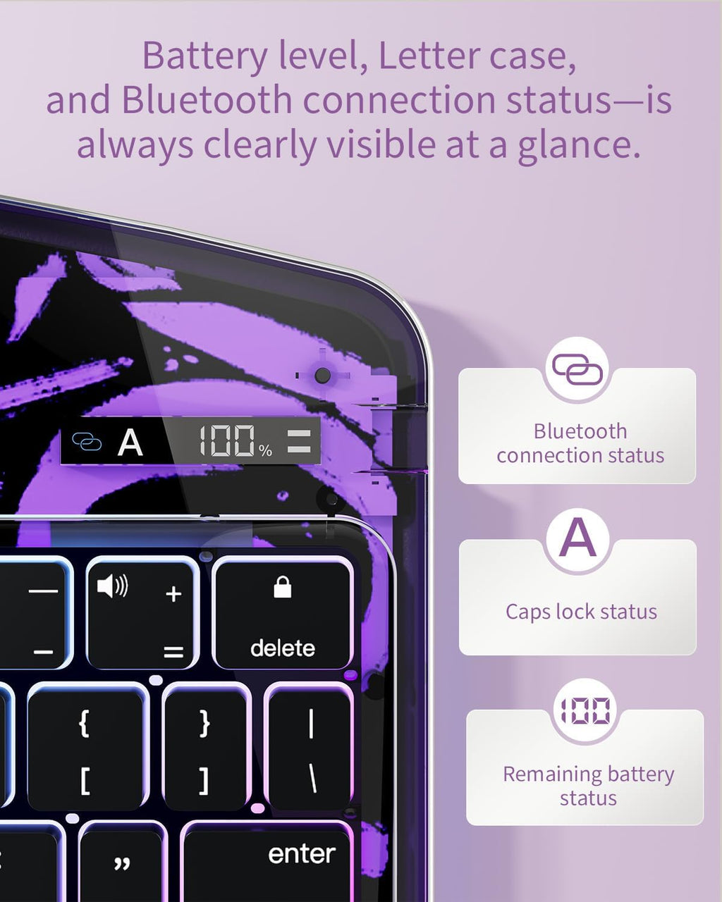 Funda de teclado Bluetooth inalámbrica de 360 ° para iPad Air de 13