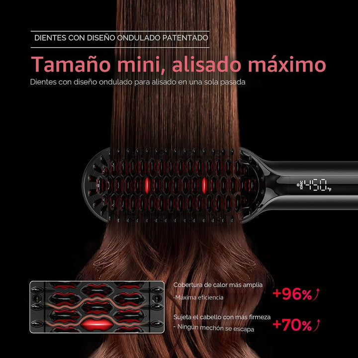 TYMO Cepillo Alisador de Cabello \u2013 Cepillo Alisador Compacto I...