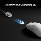 Pulsar Gaming Gears Xlite Crazylight Ratón Inalámbrico para Juegos, Ultra Ligero 1.45 oz (41g), Interruptor Óptico, 32000 DPI, 750 IPS, Sensor XS-1, Compatible con 8k (Uyuni Blanco)