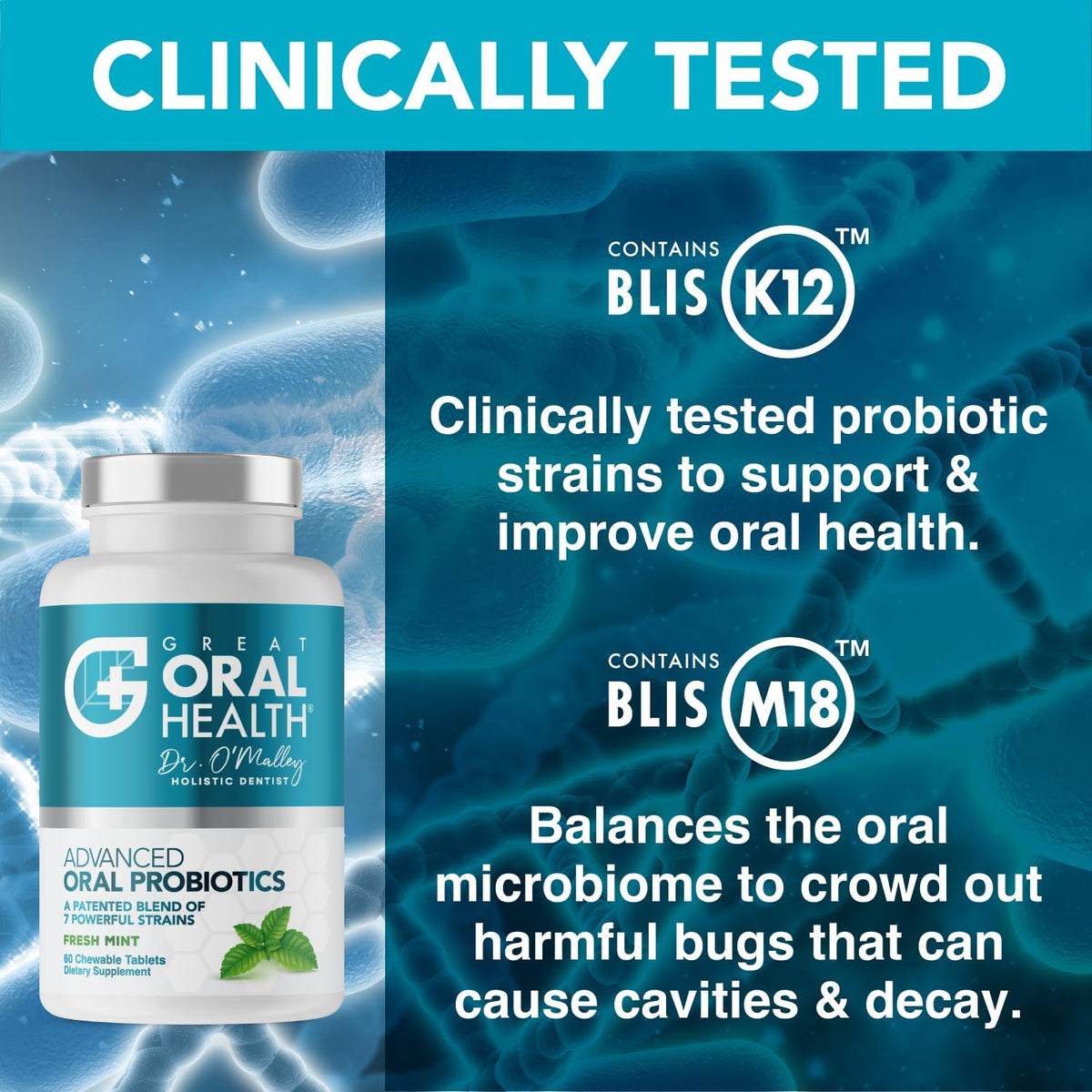 Probióticos orales para tratamiento bucal para el mal aliento para...
