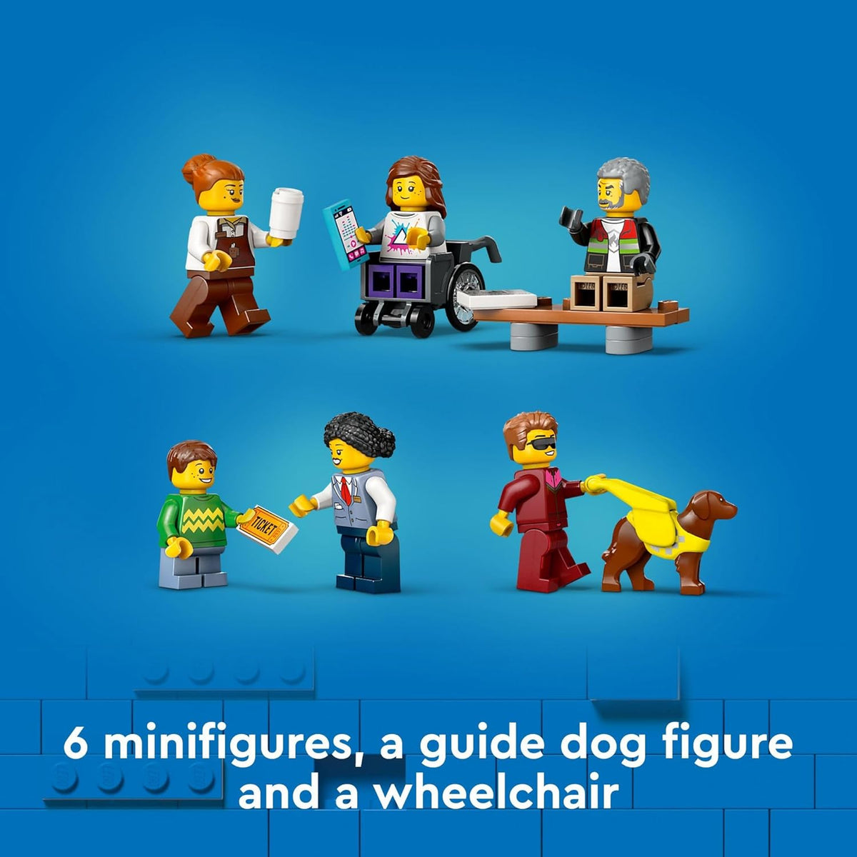 LEGO City Downtown - Juego de tranvía y tren de estación