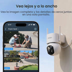 aosu T2 Teleobjetivo 3K de doble lente Cámara de seguridad inalámbrica PTZ 360°