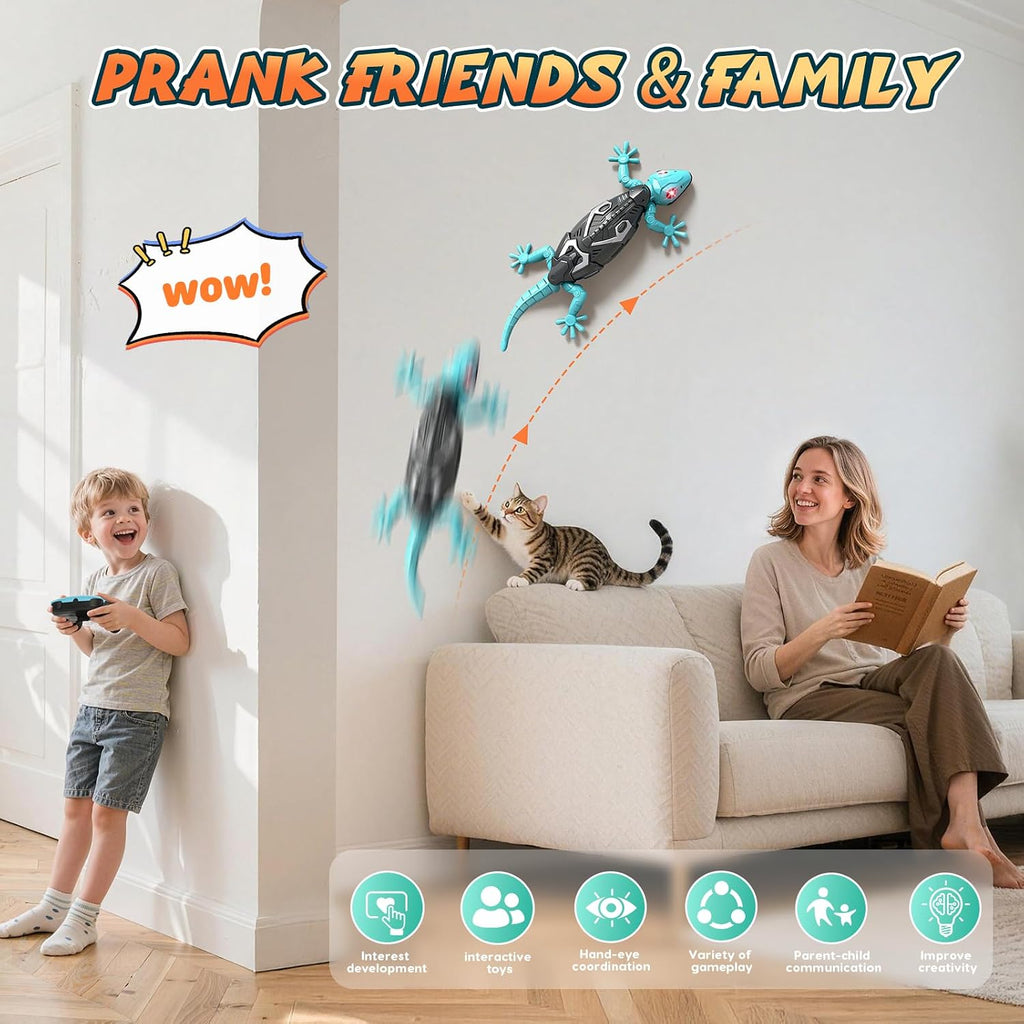 KETIEE RC Wall Crawler Gecko: Juguete de Gecko de escalada de pared para