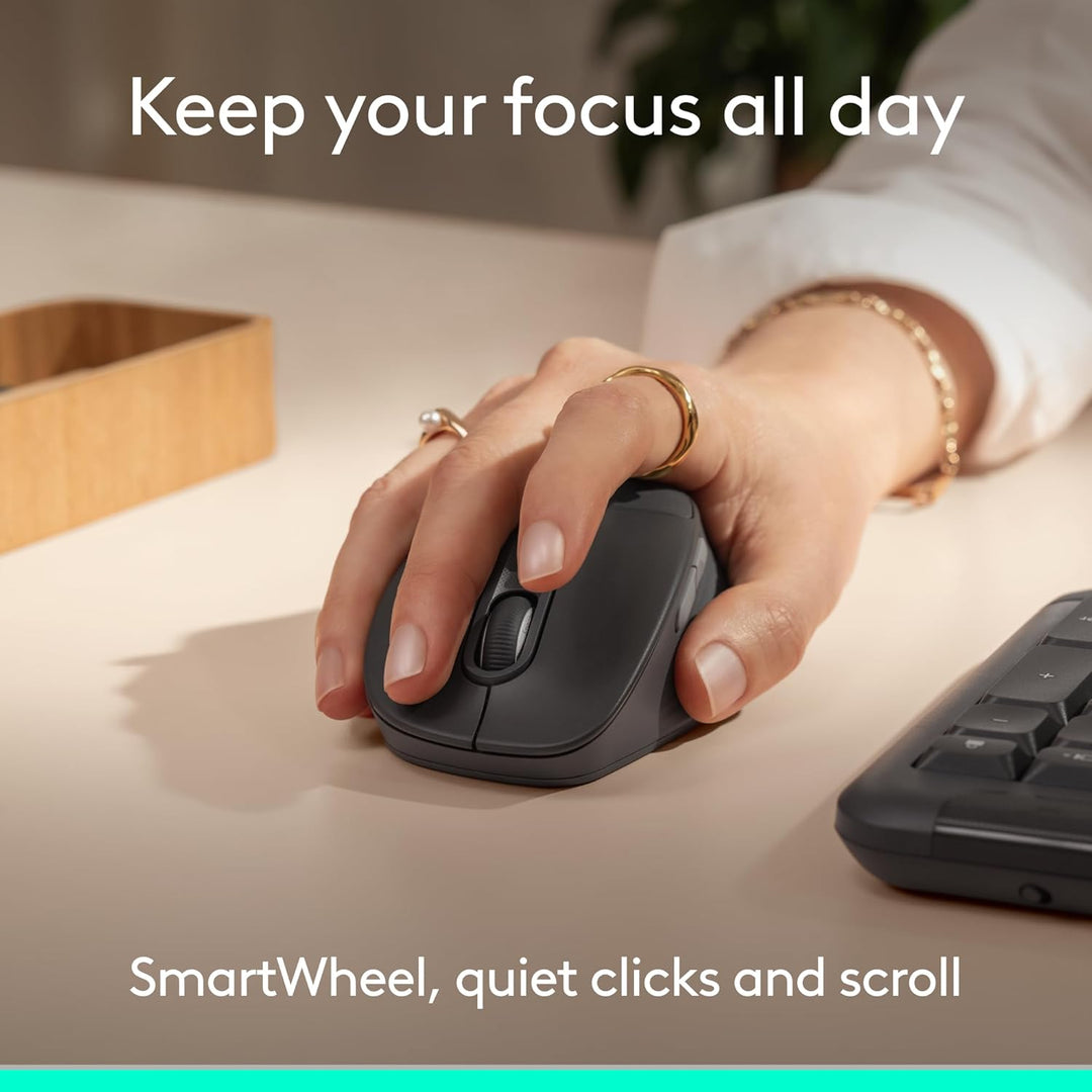 Logitech Signature Comfort Plus M850 L Ratón inalámbrico, mouse Blu...