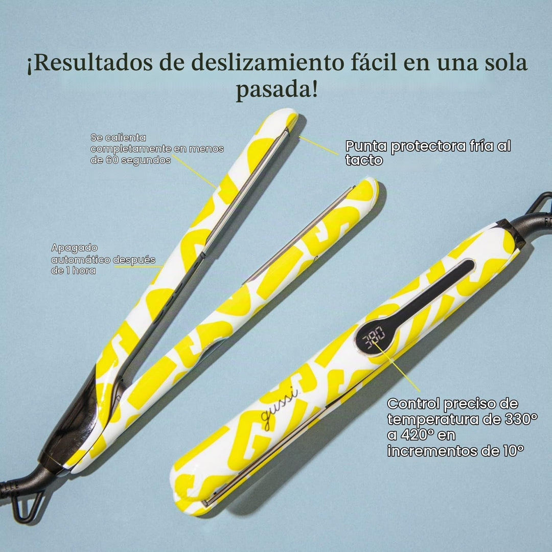 GUSSI HAIRCARE Hair Mane Squeeze - Plancha de titanio y cerámica de...