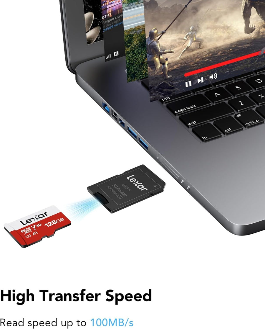 Lexar E-Series - Juego de 2 tarjetas micro SD de 128 GB, tarjeta de...