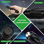 puntero láser verde, recargable por USB, enfoque ajustable