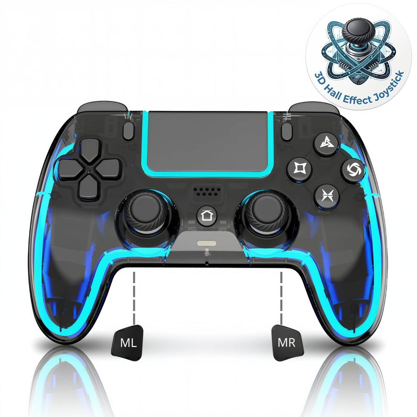 VioraTech Wireless Controller for PS5 with Hall Effect Joysticks, R...