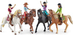 Schleich Horse Club - Juego completo de figuras de juguete de 40 piezas del Horse Club Rider - Figuras articuladas de jinete de Hannah, Sofia, Lisa y Sarah con caballos y accesorios de equitación