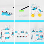 Mysterystone Experimento de ciencias para niños Kit de electricidad y magnetismo para estudiantes Kit STEM Kit de laboratorio de física Kit de placa de circuito básico para principiantes