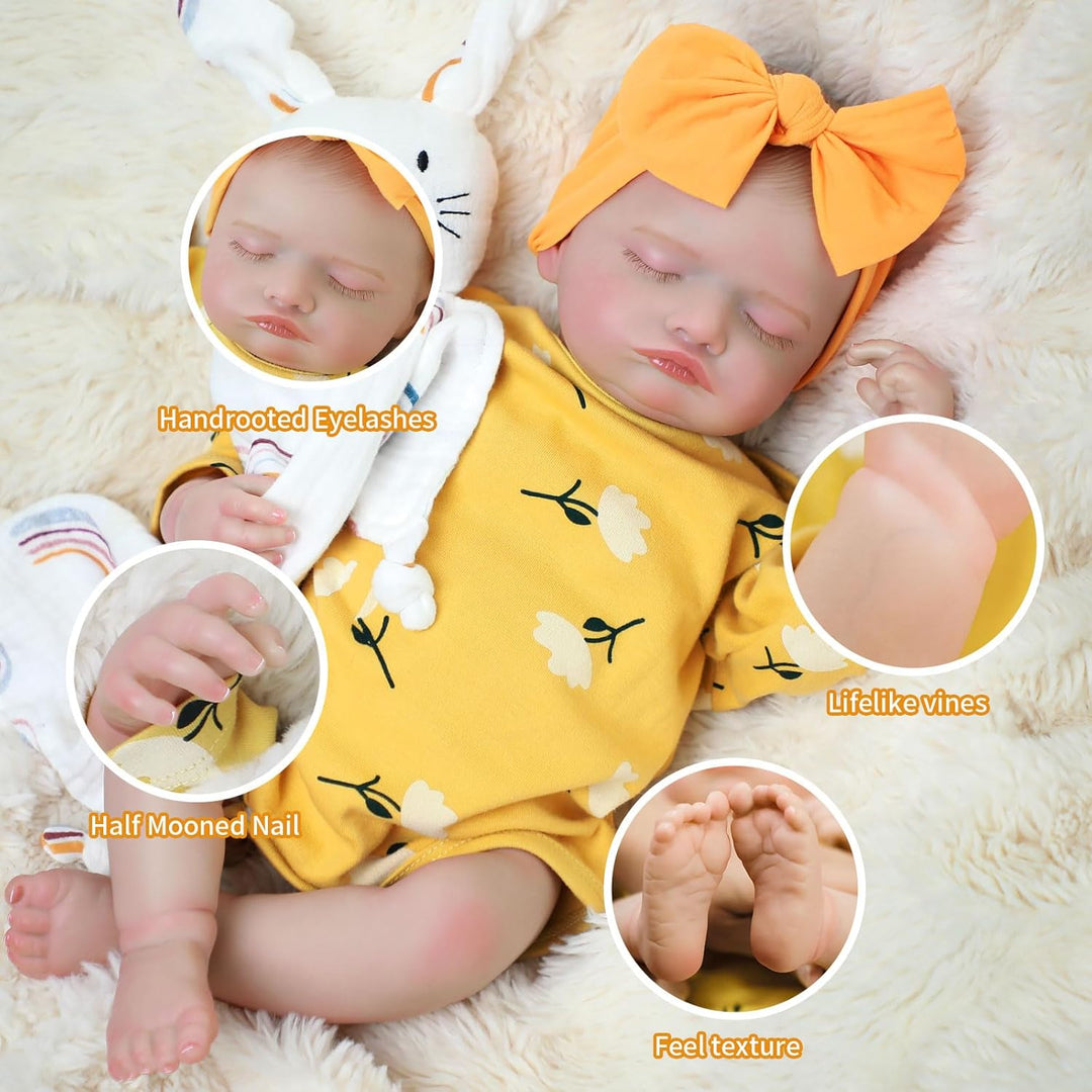 Babeviimt Muñecas de bebé Reborn - Muñeca de bebé recién nacido dur...