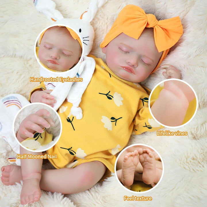 Babeviimt Muñecas de bebé Reborn - Muñeca de bebé recién nacido dur...