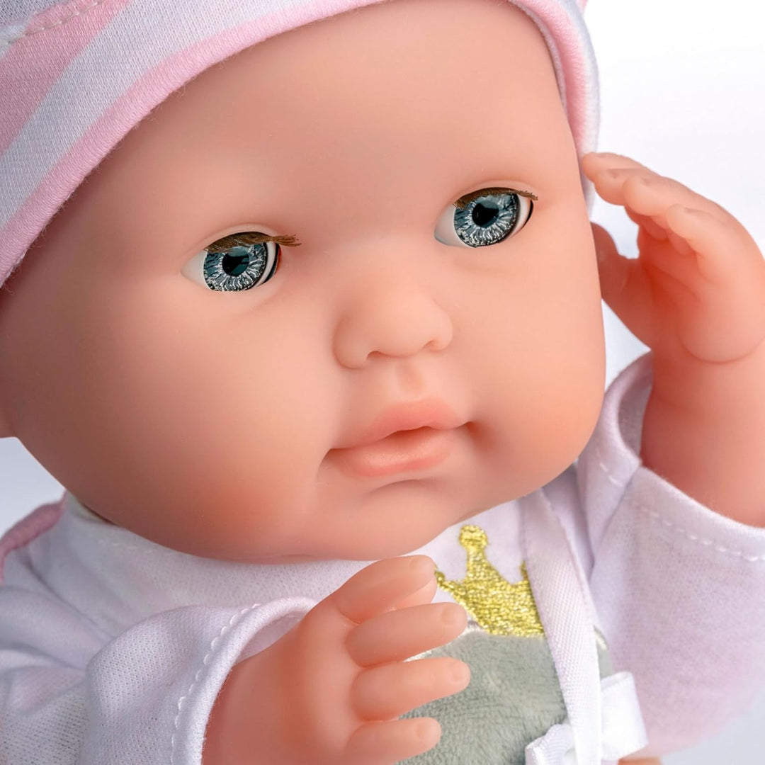 Muñeca de bebé realista de cuerpo suave de 15 pulgadas con ojos que...