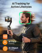 Estabilizador de cardán iSteady X3 SE de hohem para iPhone, estabilizador de teléfono con control remoto desmontable, cardán plegable portátil de 3 ejes para teléfono para Android y iPhone 16 15 Pro