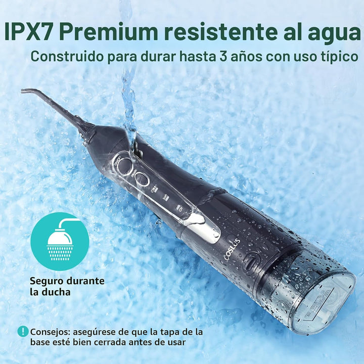 COSLUS Hilo Dental de Agua: Irrigador Oral Portátil Inalámbrico 300...