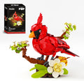 Juego de bloques de construcción de flores de pájaro cardenal del norte para adultos
