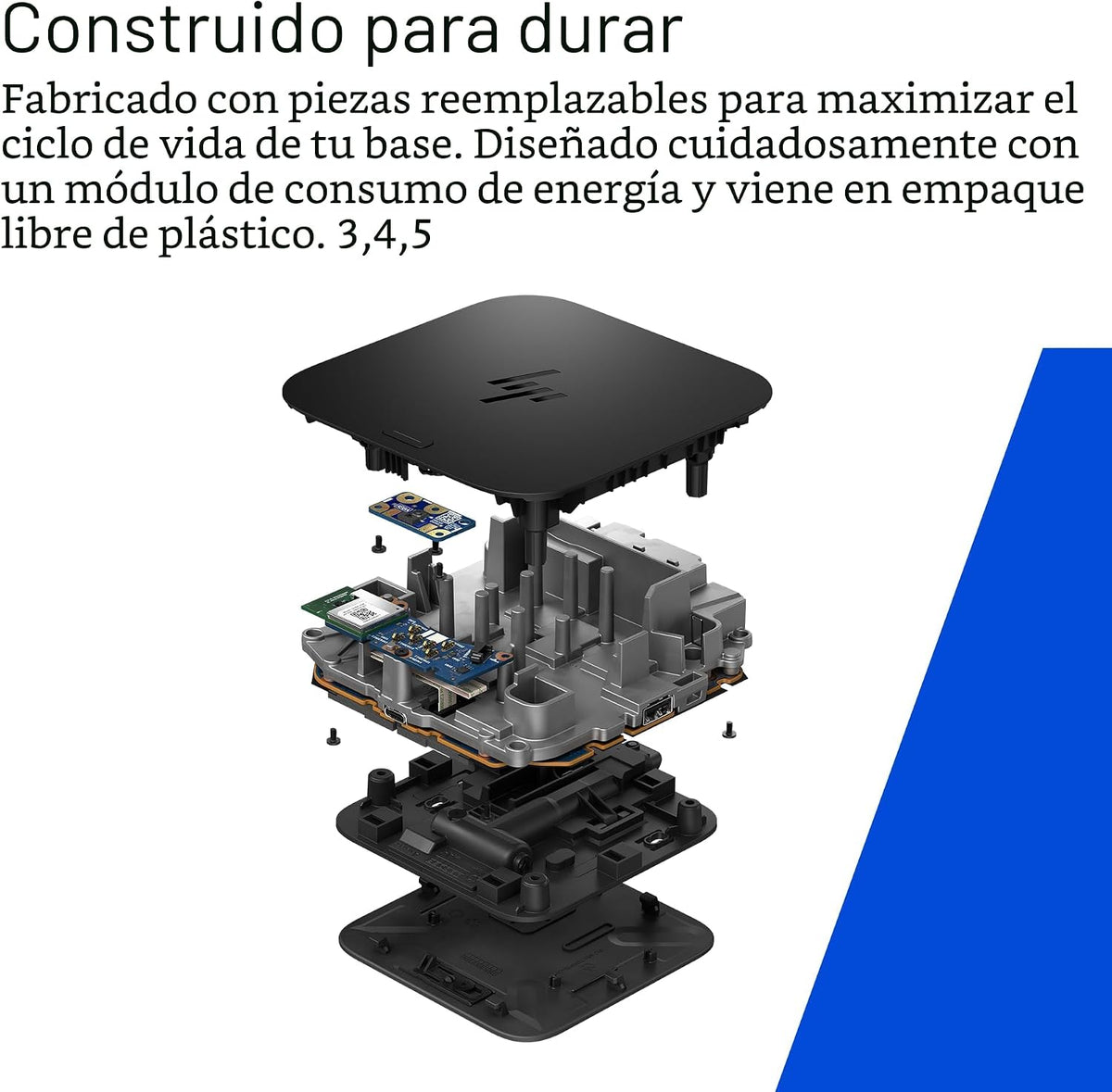 Base HP USB-C G6 de 100 W + un cable USB-C adicional incluido, dise...