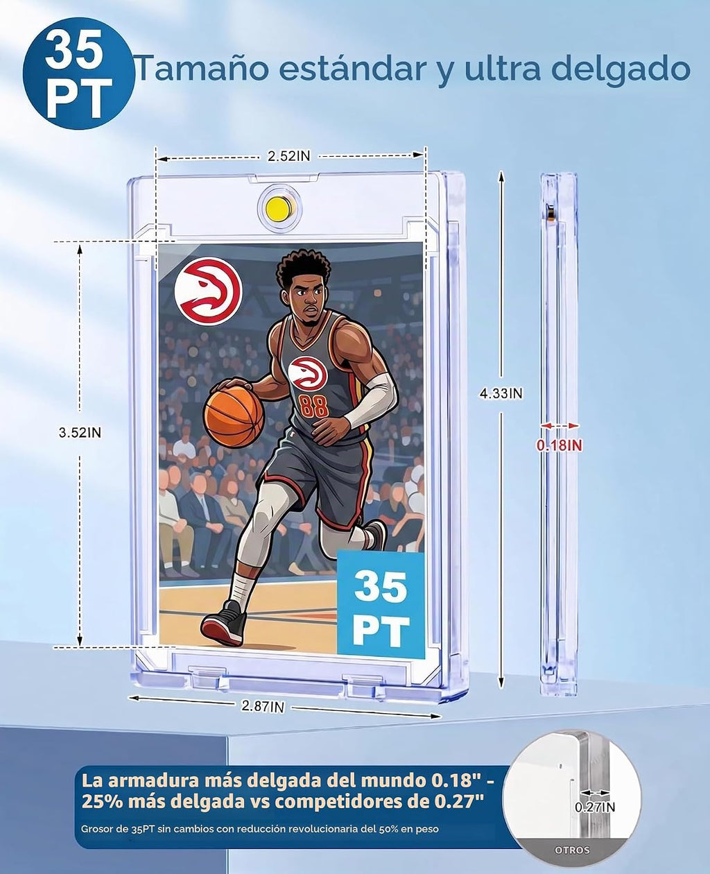 Estuche para tarjetas magnéticas de 204ct: ultra delgado 35pt