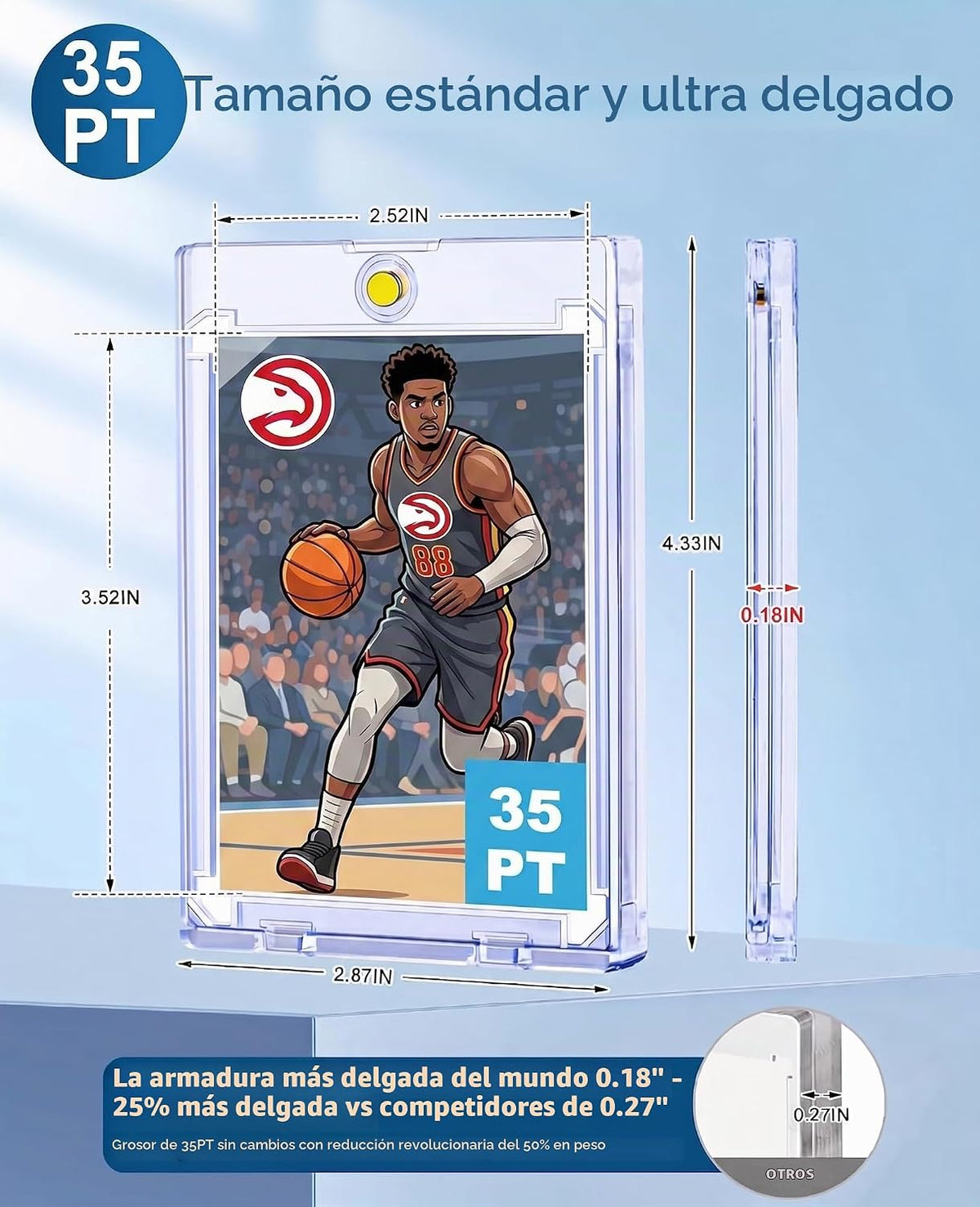 Estuche para tarjetas magnéticas de 204ct: ultra delgado 35pt