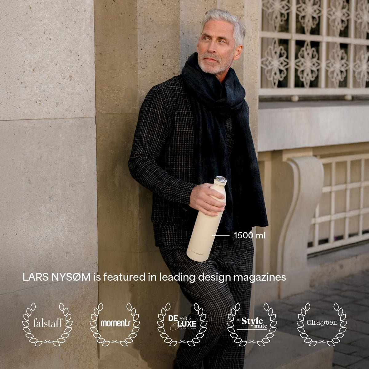 LARS NYSØM Botella de agua aislada de acero inoxidable de 12 onzas, 17 onzas, 25 onzas, 34 onzas, 51 onzas, frasco térmico aislado para bebidas calientes y frías, botella a prueba de fugas (verde