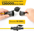 Cadena de luces LED de construcción de 100 pies, 150 W