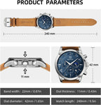 BENYAR Relojes para hombre, cronógrafo analógico de cuarzo, impermeables, relojes de pulsera para hombre, moda de negocios, trabajo, casual, deportivo, reloj de vestir con calendario