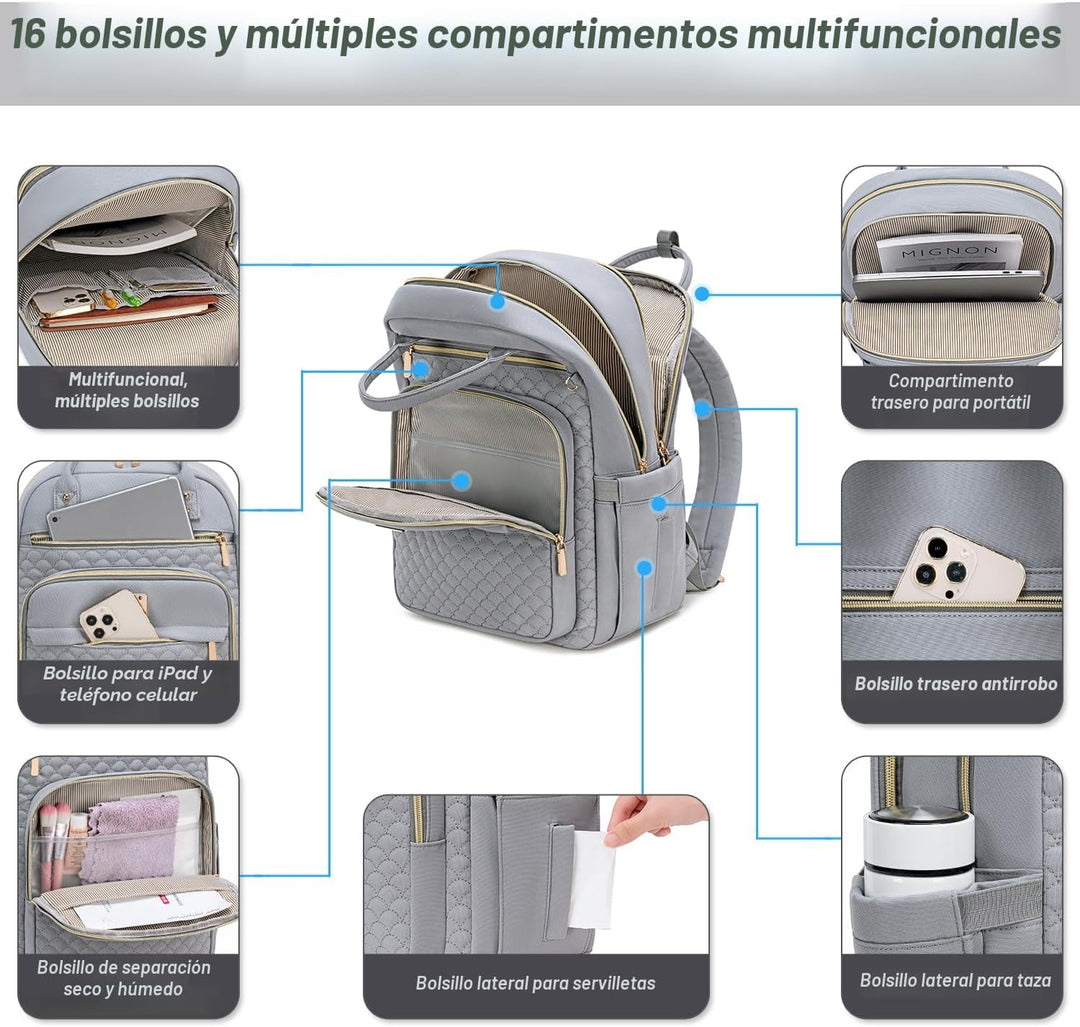 Mochila para laptop Tealari para mujeres, mochila para laptop de 15...