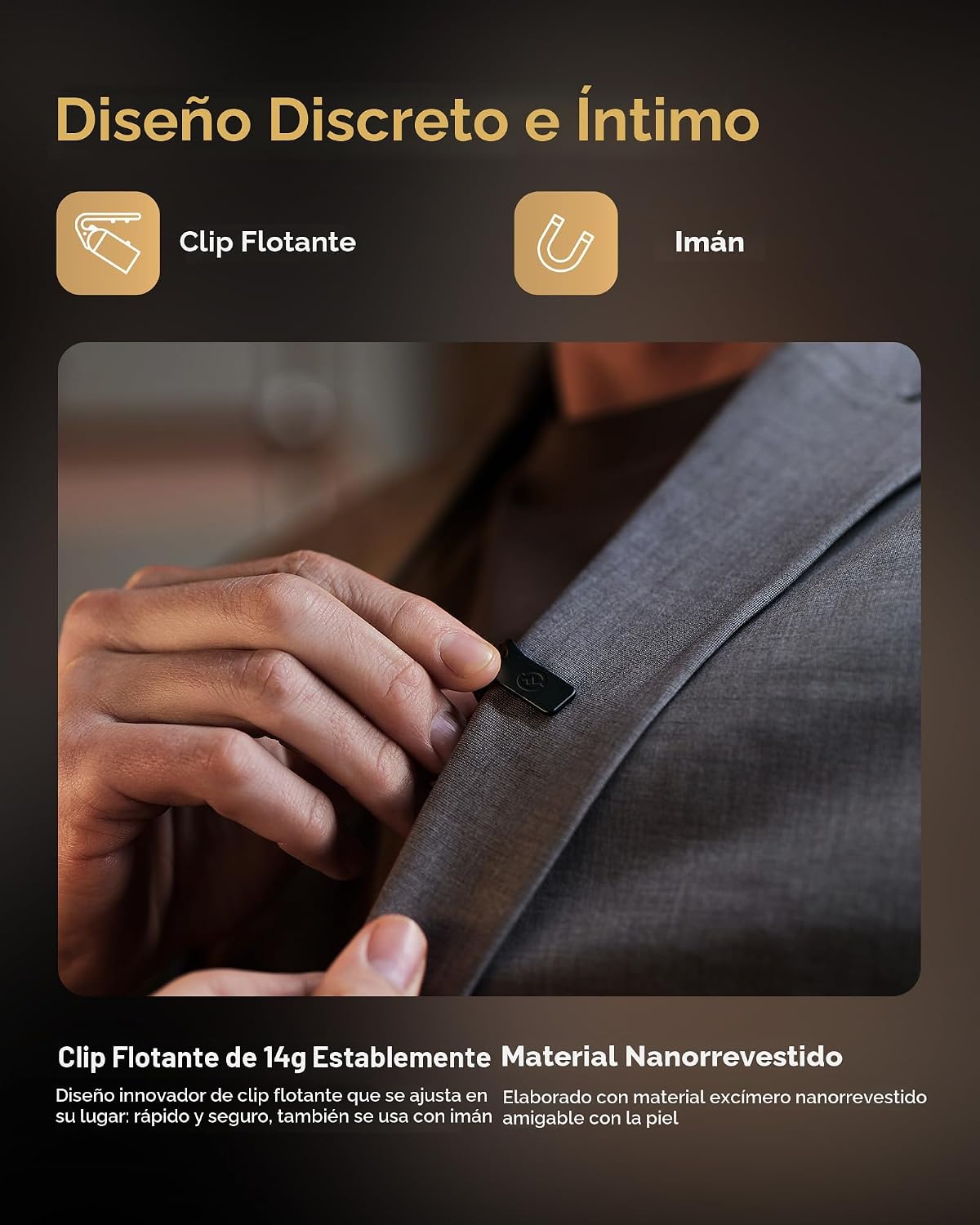 Micrófono inalámbrico Hollyland Lark MAX 2 para iPhone/Cámara/Android, Solo (1TX + Cámara RX)