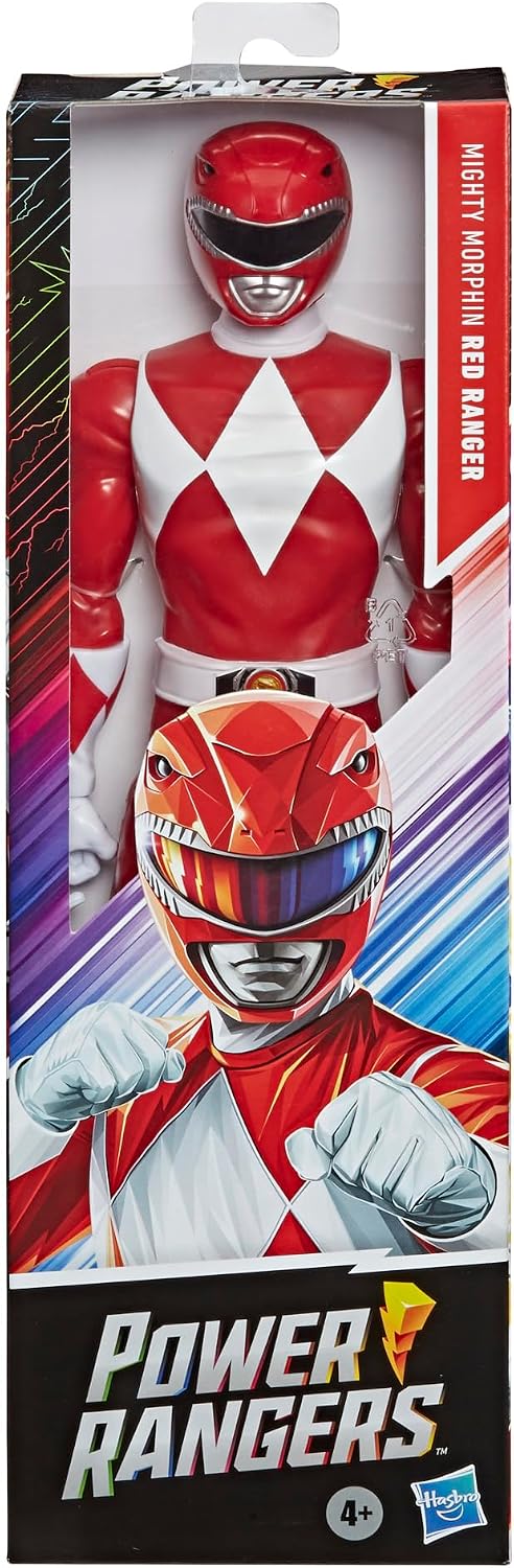 Power Rangers Mighty Morphin Red Ranger - Figura de acción de 12 pulgadas inspirada en el programa de televisión clásico, con accesorio de espada de poder