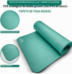 WHITECLOUDZ Kit de yoga, juego de 7 piezas de esterilla de yoga para entrenamientos en casa, esterilla de yoga gruesa, bloques de yoga, correa, toallas de yoga y bolsa de transporte, tapete de